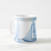 Mug Bateau à voile : motif aquarelle (Devant gauche)