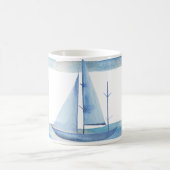 Mug Bateau à voile : motif aquarelle (Centre)