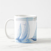 Mug Bateau à voile : motif aquarelle (Gauche)