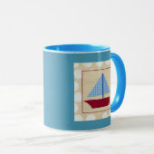 Mug Bateau à voile pour enfants par Chariklia Zarris (Devant droit)