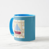 Mug Bateau à voile pour enfants par Chariklia Zarris (Devant gauche)