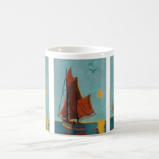 MUG BATEAU À VOILE TEXTUEL NEEDLEPOINT PAISIBLE (Centre)