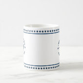Mug Bateau bleu marine Roue nautique Étoiles bleues (Centre)