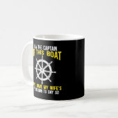 Mug Bateau Capitaine de voile Skipper Humour de bateau (Devant gauche)