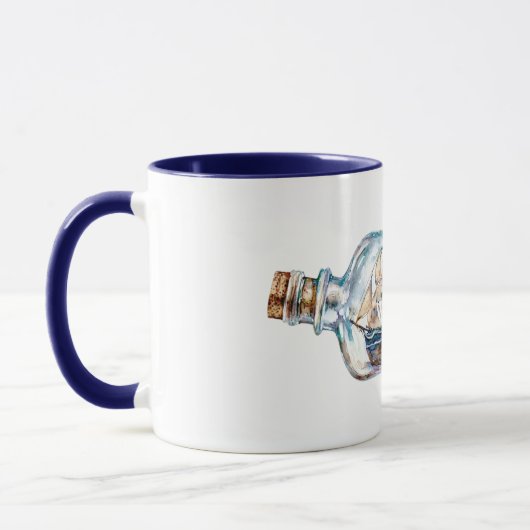 Mug Bateau dans une bouteille (Gauche)