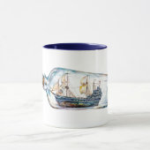 Mug Bateau dans une bouteille (Centre)