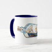Mug Bateau dans une bouteille (Devant gauche)