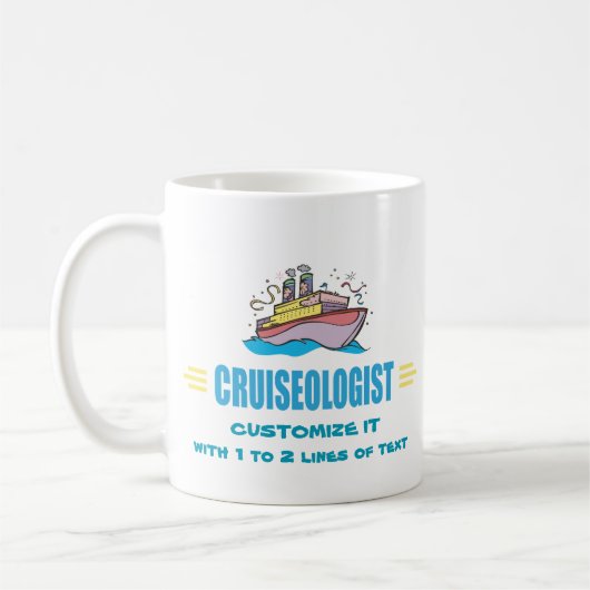 Mug Bateau de croisière humoristique (Gauche)