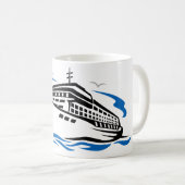 Mug Bateau de croisière sur les vagues océaniques Voya (Devant droit)