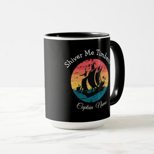 Mug Bateau de la fête pirate Sunset (Devant droit)