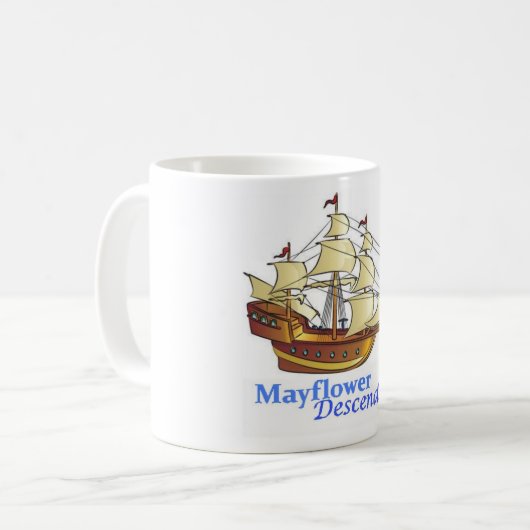 Mug Bateau de navigation de descendant de fleur (Devant gauche)