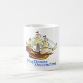 Mug Bateau de navigation de descendant de fleur (Centre)