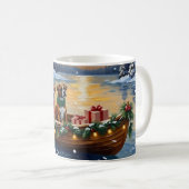 Mug Bateau de Noël de Boxer pour les Fêtes (Devant droit)