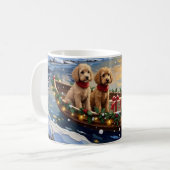 Mug Bateau de Noël de Caniche Fêtes (Devant gauche)