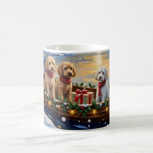 Mug Bateau de Noël de Caniche Fêtes