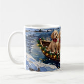 Mug Bateau de Noël de Caniche Fêtes (Gauche)