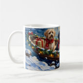 Mug Bateau de Noël Lhasa Apso pour les Fêtes (Gauche)