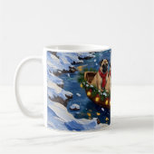 Mug Bateau de Noël Pug Fêtes (Gauche)