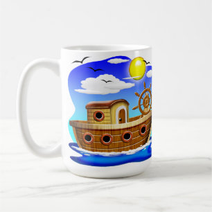 Mug Bateau de pêche dessin animé