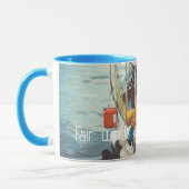Mug Bateau de pêche en bord de mer Méditerranée (Gauche)
