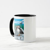 Mug Bateau de pêche et de croisière - Sitka, Alaska (Devant gauche)