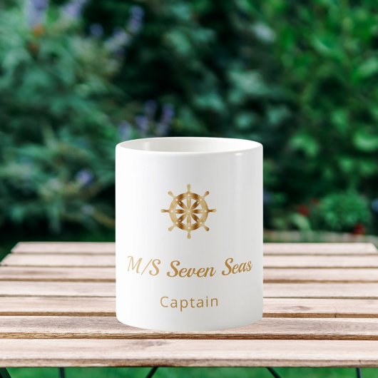 Mug Bateau en or blanc nom du bateau volant