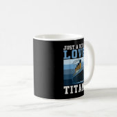Mug Bateau Juste Un Garçon Qui Aime Titanic Boat Titan (Devant droit)
