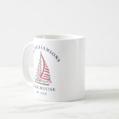 Mug Bateau nautique Maison de lac personnalisée (Devant gauche)