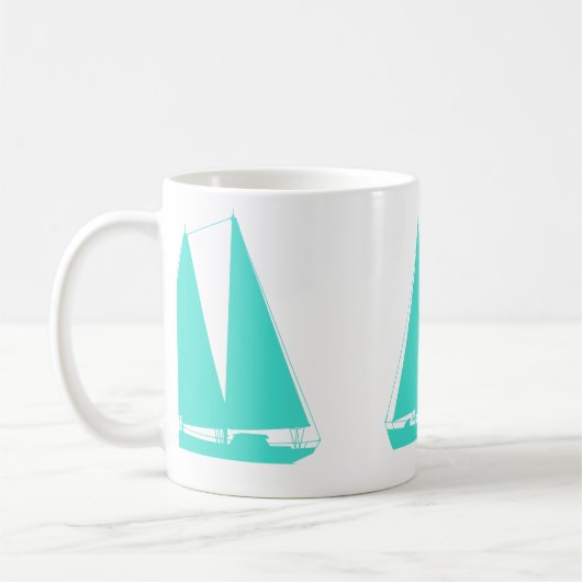 Mug Bateau nautique Turquoise (Gauche)