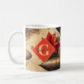 Mug Bateau Steampunk personnalisé avec Poinsettia (Gauche)
