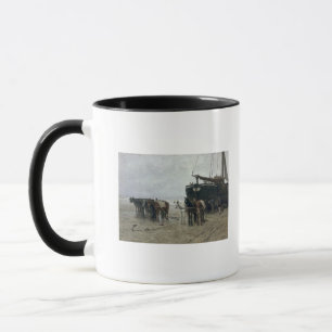 Mug Bateau sur la plage à Scheveningen, 1876