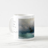 Mug Bateau sur la tempête orageuse de paysage marin (Devant gauche)