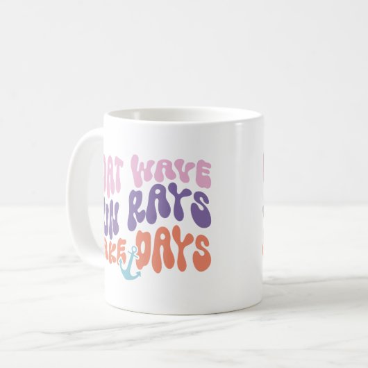 Mug Bateau Wave Sun Rays Lake Days (Devant gauche)