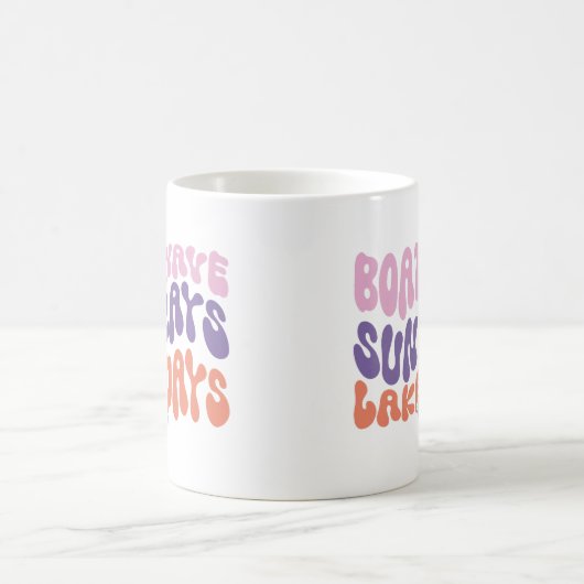 Mug Bateau Wave Sun Rays Lake Days (Centre)