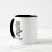 Mug Bateaux à aubes de l'État du Mississippi sur fond (Devant gauche)