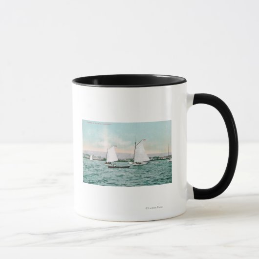 Mug Bateaux à voile au large d'Alameda BeachAlameda, C (Droite)
