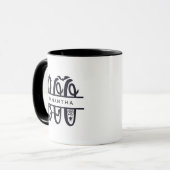 Mug Bateaux Boo et Spider Web Personnalisé Monogramme  (Devant gauche)