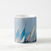Mug Bateaux classiques en bois en course, Spetses i (Centre)