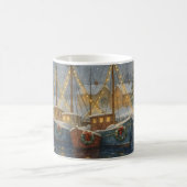 Mug Bateaux de pêche dans le port à Noël (Centre)