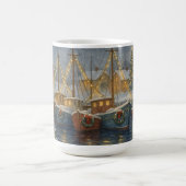 Mug Bateaux de pêche dans le port de Noël (Centre)