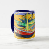 Mug Bateaux De Pêche Plage Saintes-Maries Van Gogh Fin (Devant gauche)