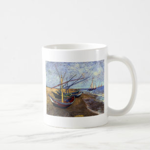 Mug Bateaux de pêche sur la plage