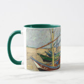 Mug Bateaux de pêche sur la plage par Vincent Van Gogh (Gauche)