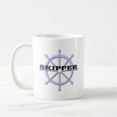 Mug Bateaux de roue de bateau à skipper (Gauche)