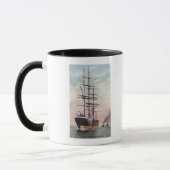 Mug Bateaux remorqueurs remorquant un navire en mer (Gauche)