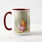 Mug Bateaux Serene | Art orange et rose (Gauche)