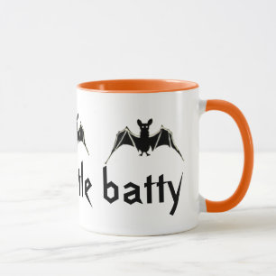 Mug Bateaux vintages juste un peu Batty Noir et Orange