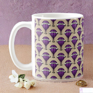 Mug Bateaux violets sur Tan Steampunk Design