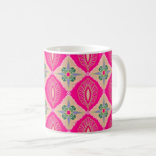 Mug batik bantul de différentes couleurs, Batik est un (Devant droit)