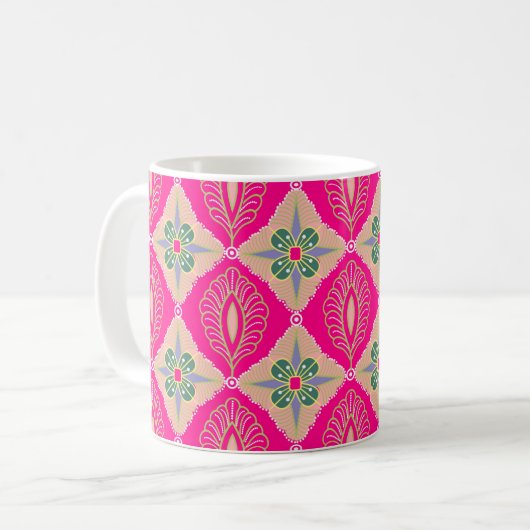 Mug batik bantul de différentes couleurs, Batik est un (Devant gauche)